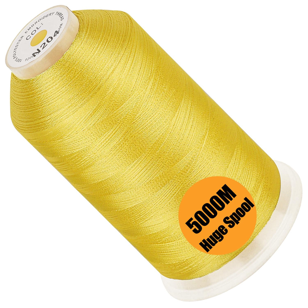 New brothread 5000M Huge Spool Embroidery Machine Thread - White Jansha Store