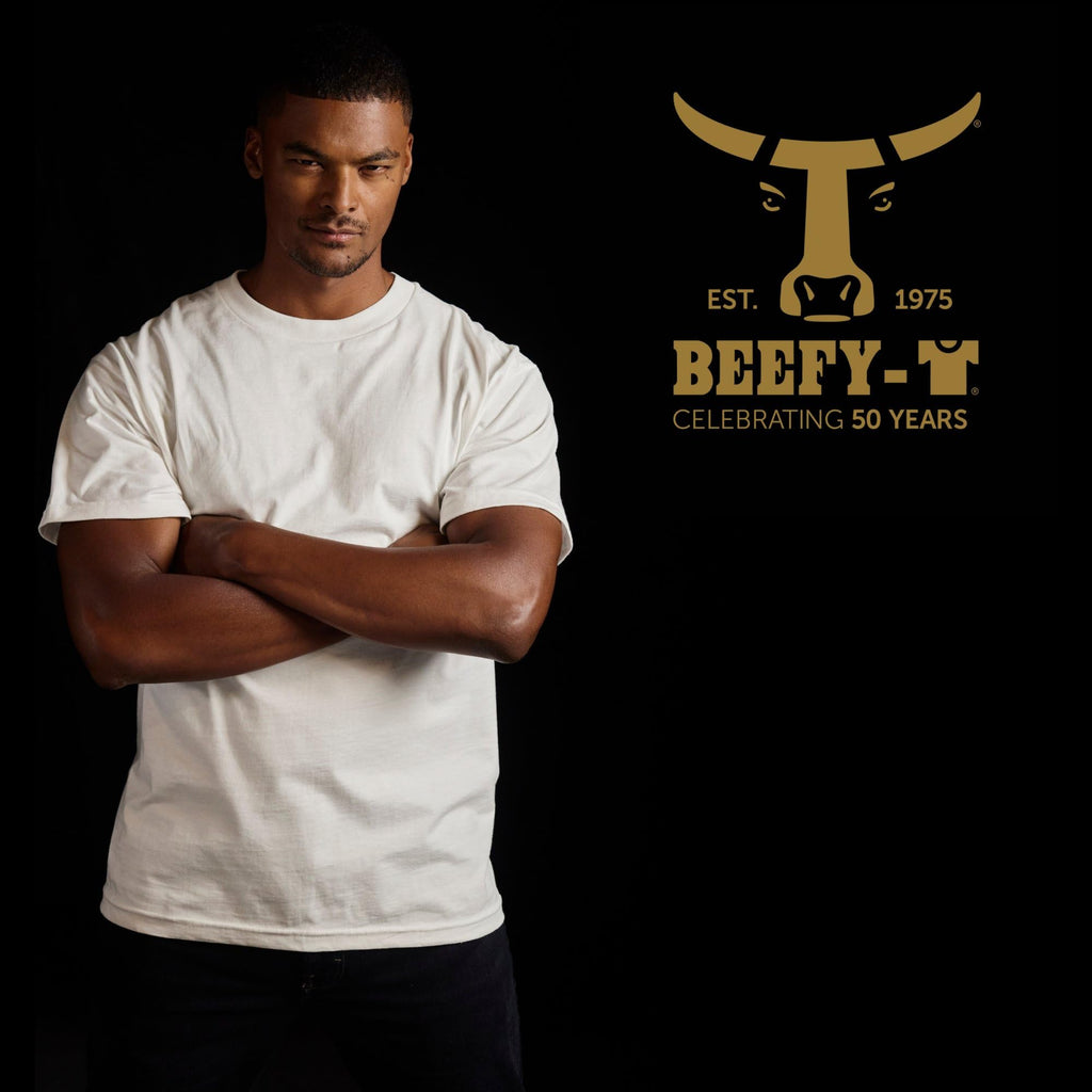 Hanes Men's Beefy-T T-Shirt, Heavyweight Cotton T-Shirts for Men, 1 or 2 Pack, Men's Tees (Tall Jansha Store
