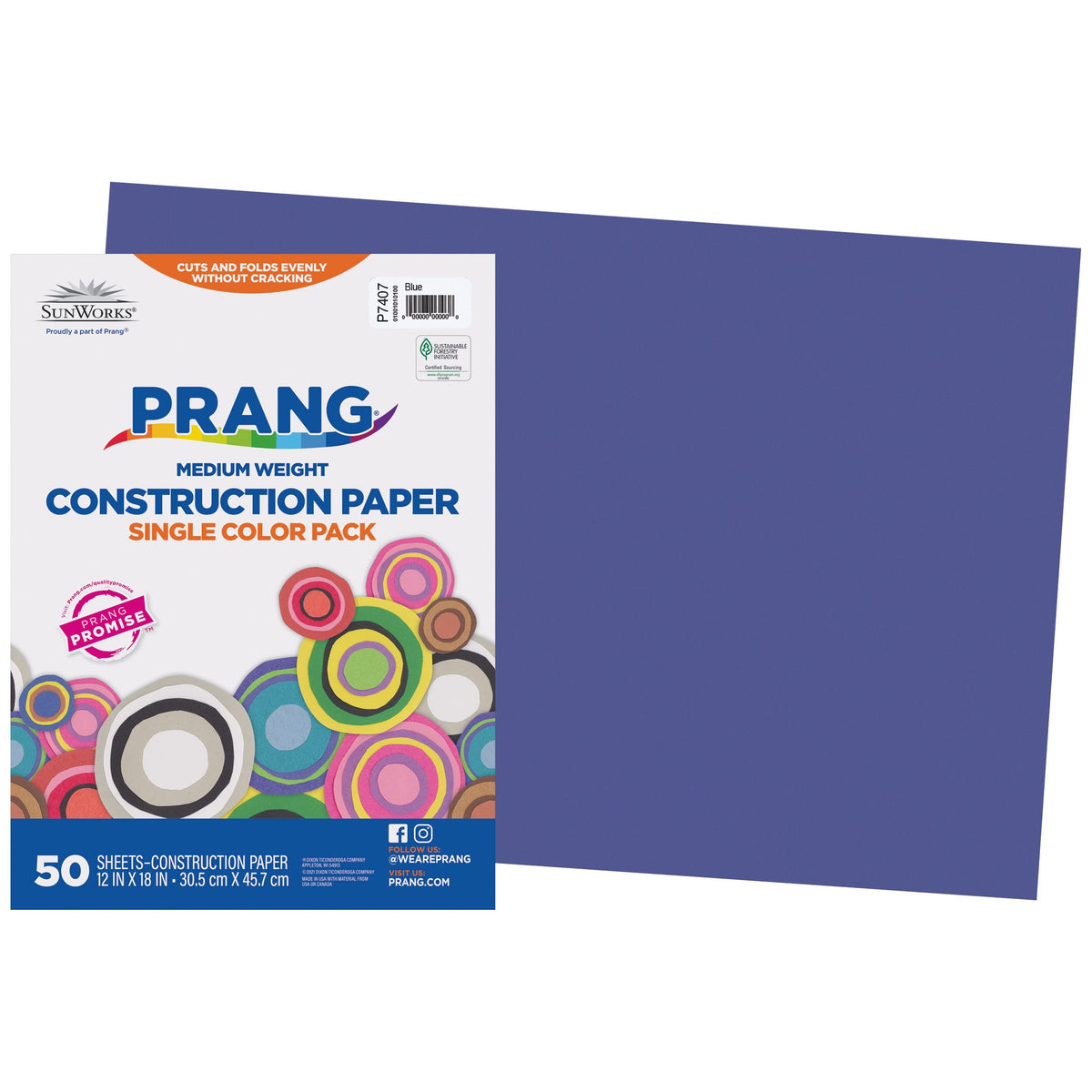 Prang (Formerly SunWorks) Construction Paper, 10 Assorted Colors, 12" x 18", 50 Sheets Jansha Store