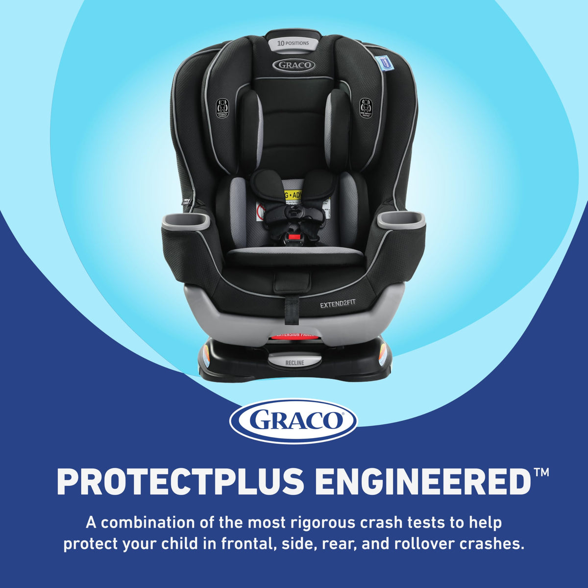 Graco Extend2Fit 2-in-1 Convertible Car Seat, Gotham Jansha Store