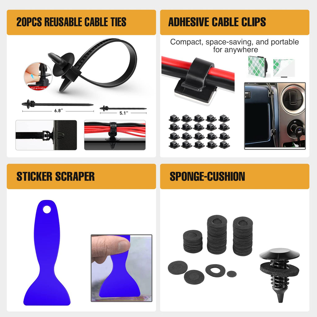 GOOACC 240PCS Bumper Retainer Clips Car Plastic Rivets Fasteners Push Retainer Kit 12 Popular Sizes Auto Push Pin Rivets Set -Door Trim Panel Fender Clips for GM Ford Toyota Honda Chrysler Jansha Store
