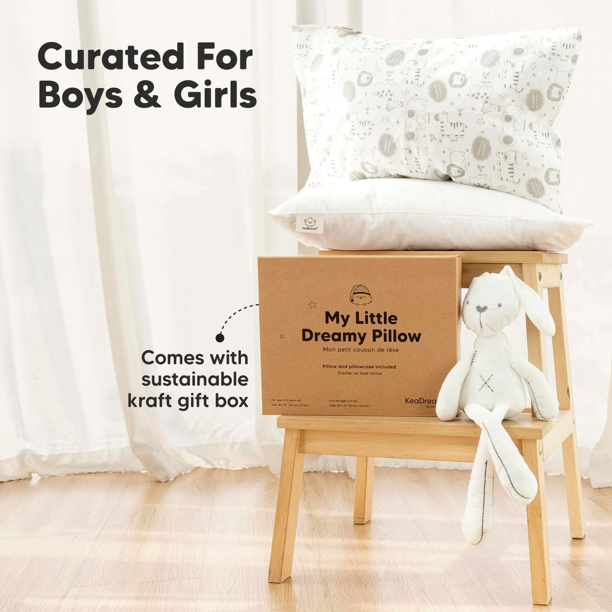 Toddler Pillow with Pillowcase, 13x18 My Little Dreamy Pillow (Flora Vale) Jansha Store