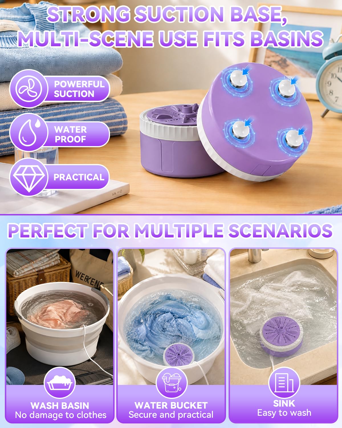USB Portable Washing Machine | For Clothes & Dishes, Travel, Dorms, RVs Jansha Store