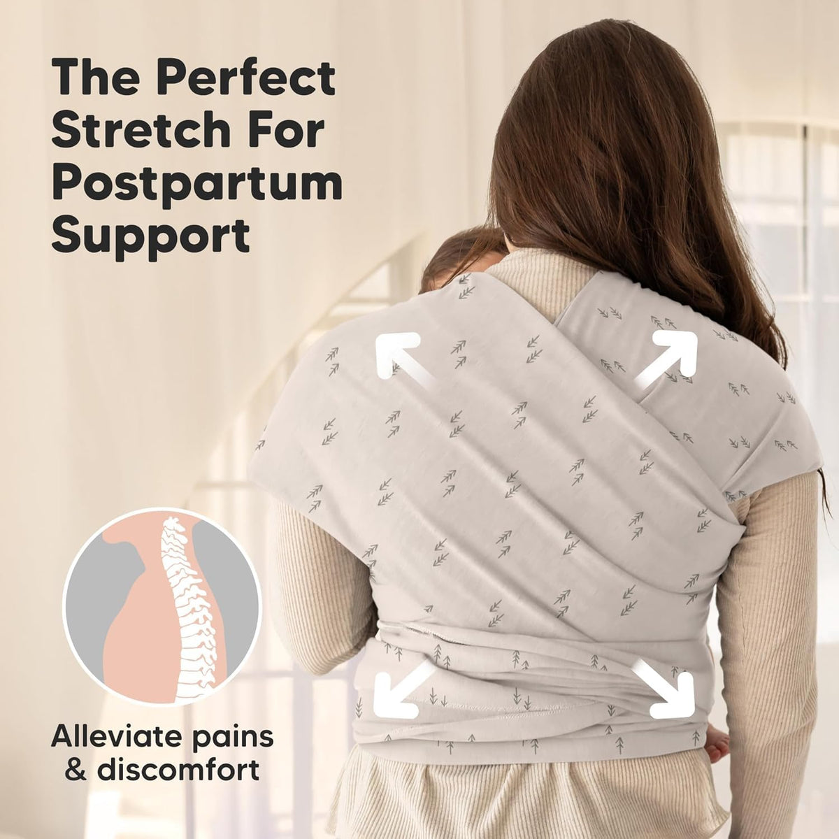 KeaBabies Baby Wrap Carrier, All in 1 Original Baby Carrier, Trendy Black Jansha Store