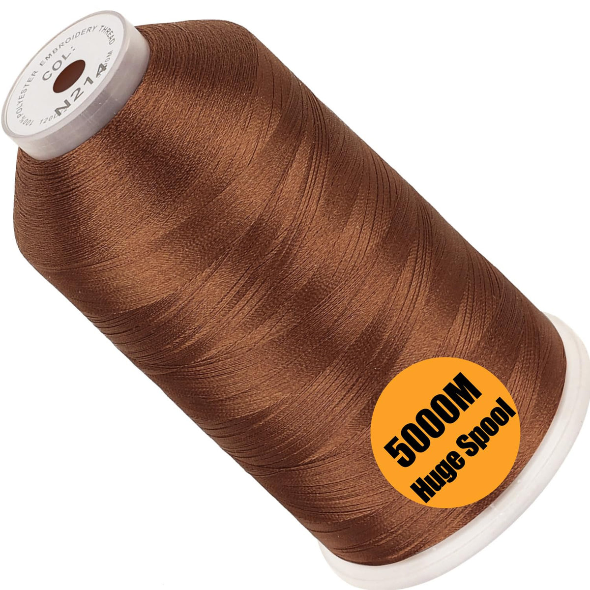 New brothread 5000M Huge Spool Embroidery Machine Thread - White Jansha Store