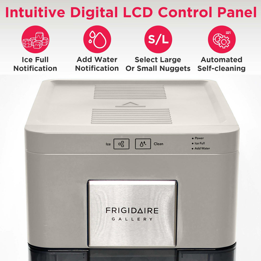 Frigidaire, 26 lb per Day, Countertop Bullet Ice Maker, Stainless Steel Jansha Store
