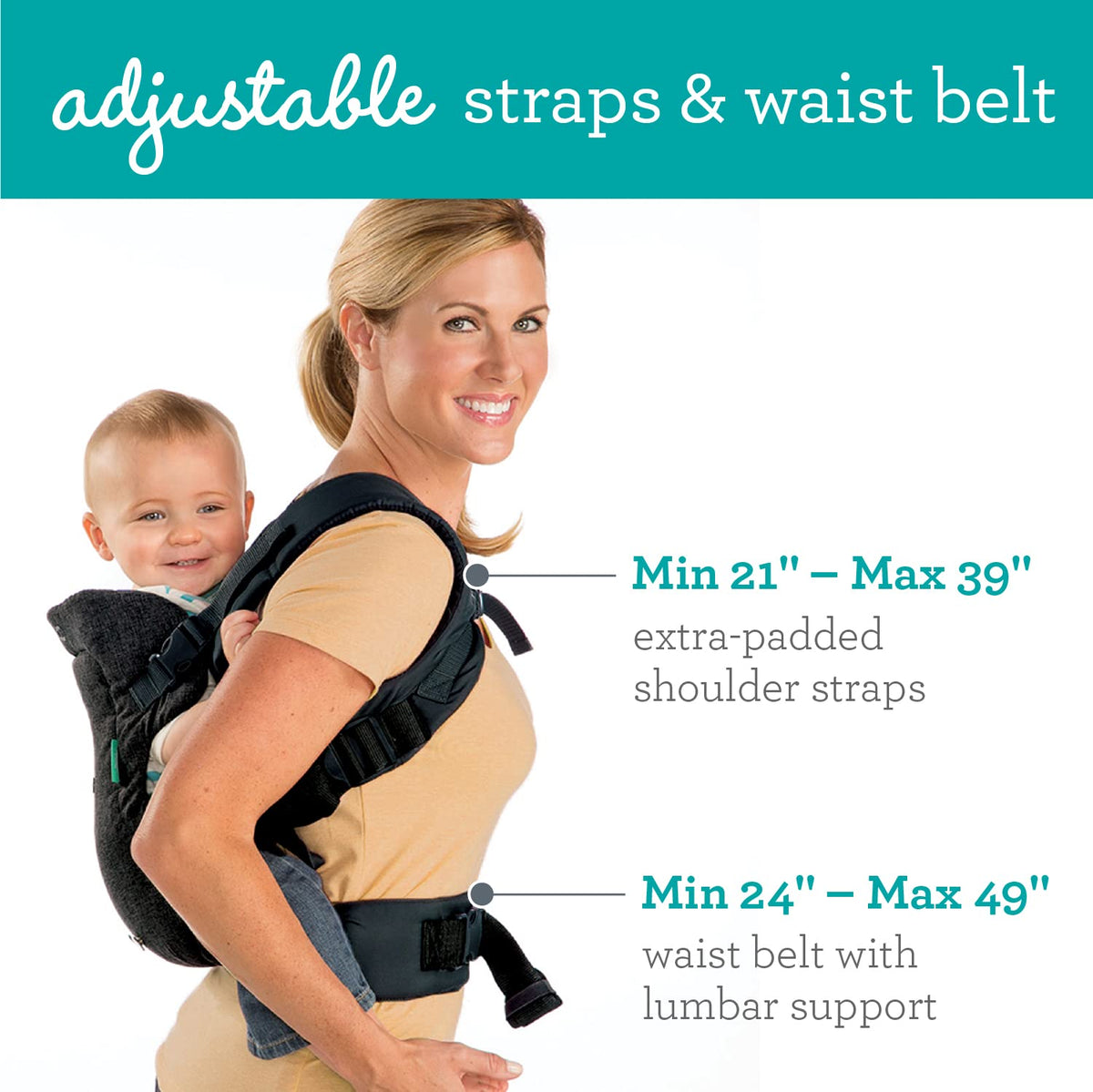 Infantino Flip 4-in-1 Baby Carrier Convertible Ergonomic, Rainbow Jansha Store