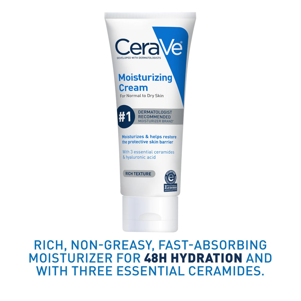 CeraVe Moisturizing Cream, Face & Body Moisturizer for Dry Skin, 19oz Jansha Store