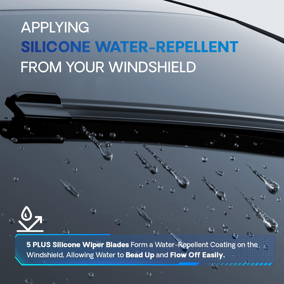 5 PLUS Premium Silicone Wiper Blades Fits Tesla Model Y 2020-2025 Jansha Store