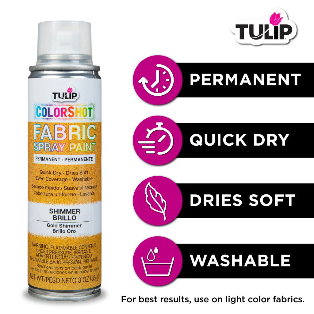 TULIP ColorShot Fabric Spray Paint, Black, 3 oz Jansha Store