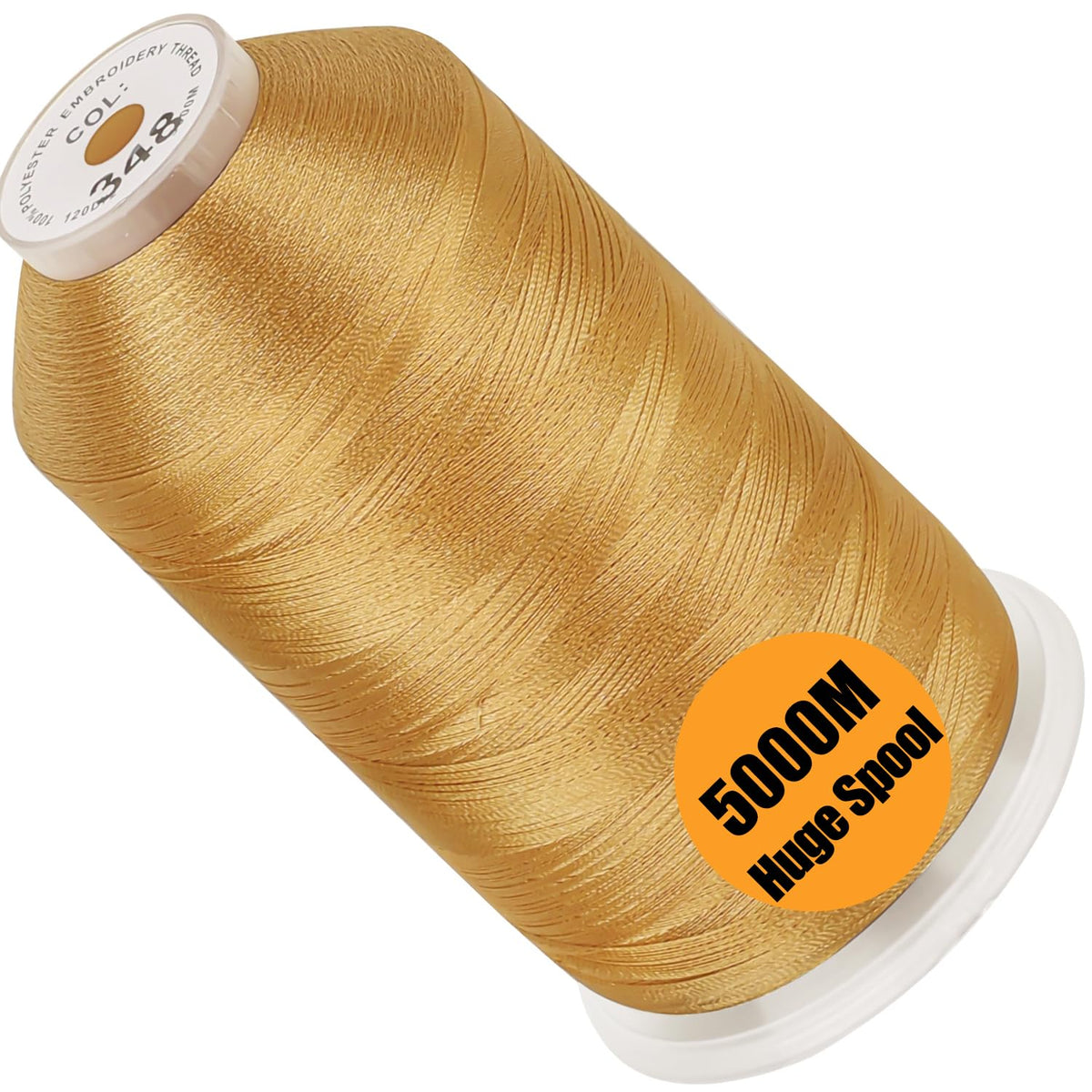 New brothread 5000M Huge Spool Embroidery Machine Thread - White Jansha Store