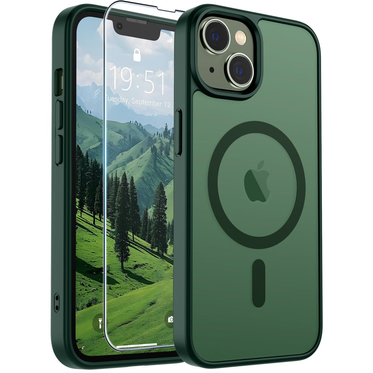 SUPFINE Magnetic for iPhone 12 Mini Case/iPhone 13 Mini Case Black Jansha Store