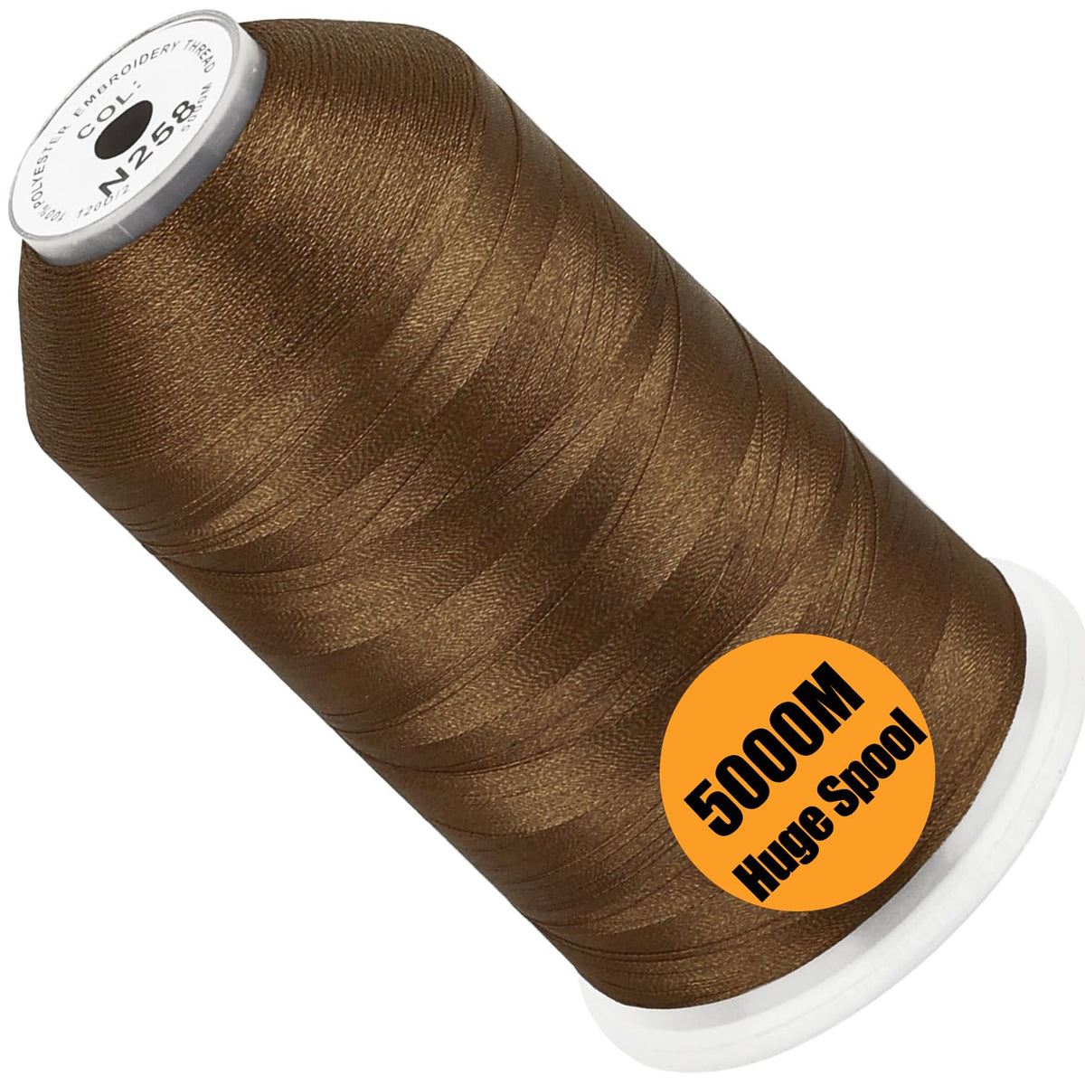 New brothread 5000M Huge Spool Embroidery Machine Thread - White Jansha Store