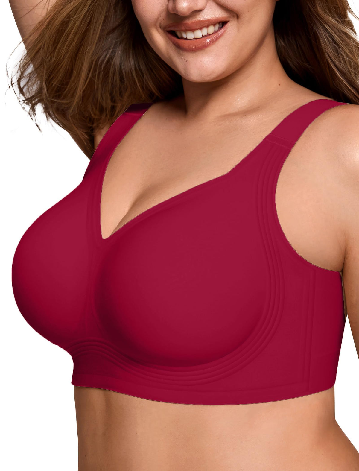 Wireless jelly bra in classic black with full-coverage jelly cups and supportive back
