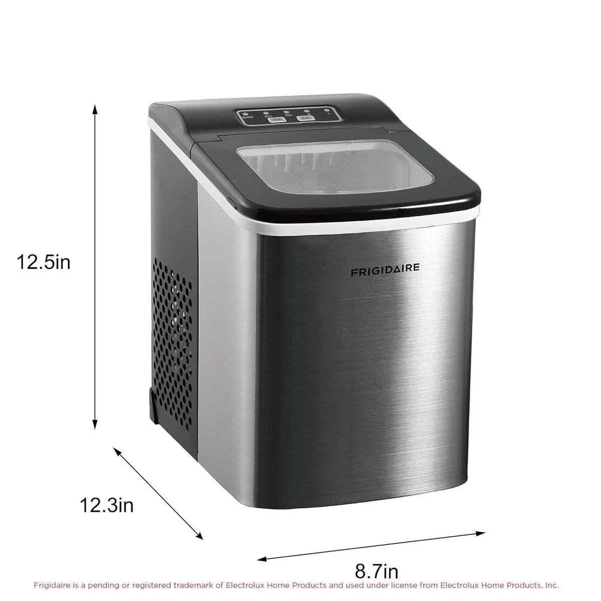 Frigidaire, 26 lb per Day, Countertop Bullet Ice Maker, Stainless Steel Jansha Store