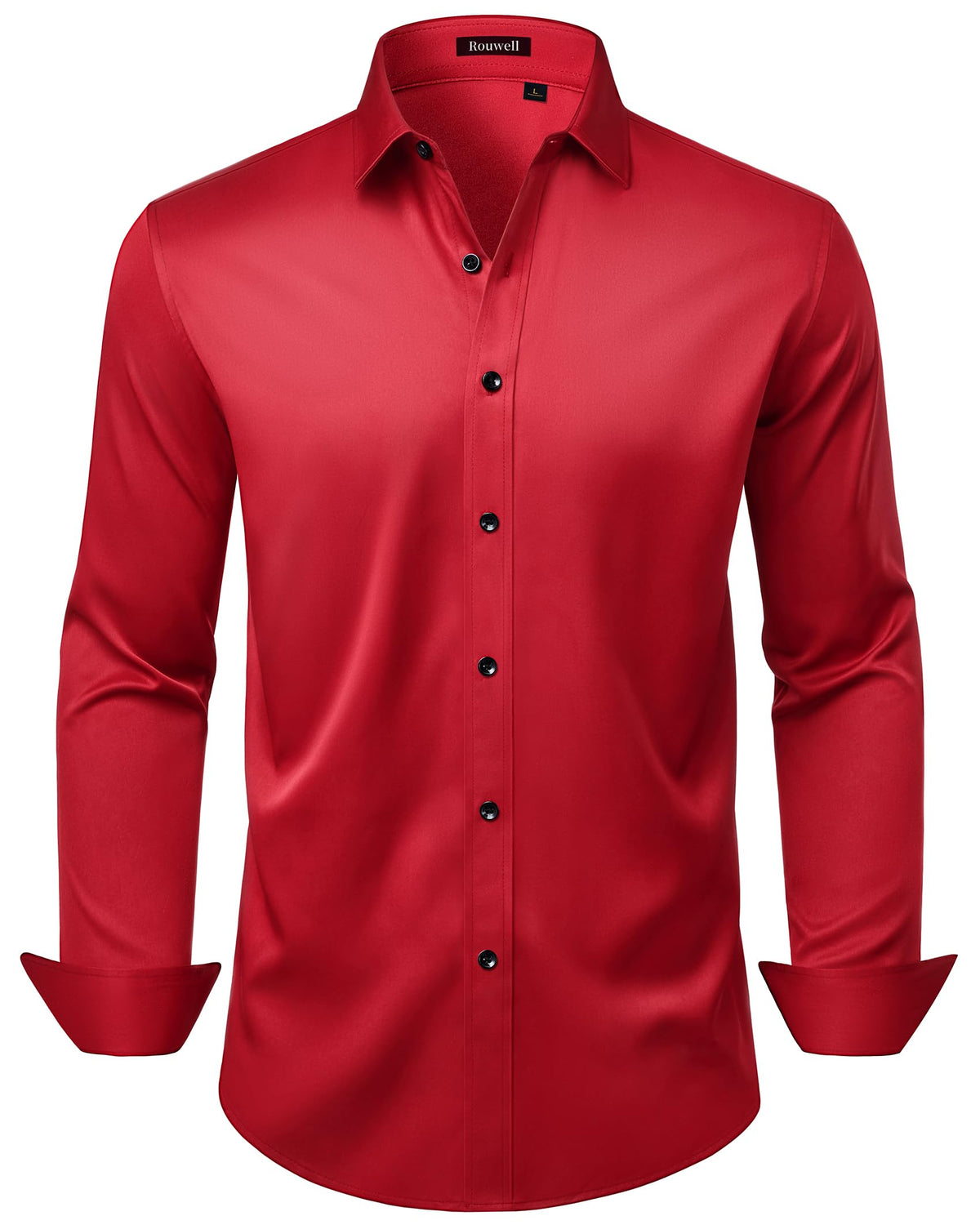 Mens Wrinkle Free Dress Shirts Regular Fit Business Button Down Shirt Formal Long Sleeve Wedding Stretch Shirts Jansha Store