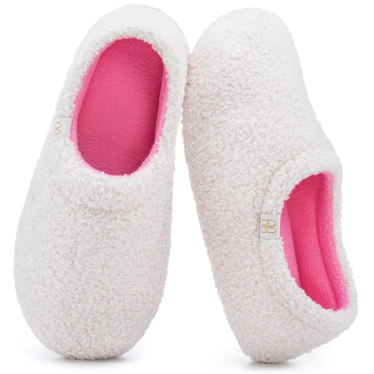 HomeTop Women's Fuzzy Curly Fur Fleece Lining Memory Foam Loafer Slippers Jansha Store