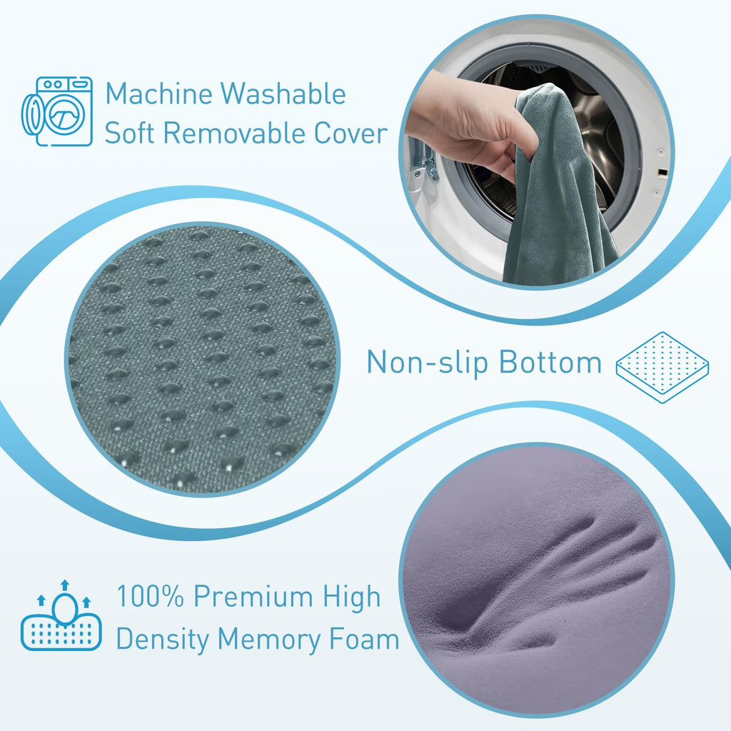 BlissTrends Memory Foam Seat Cushion for Office Chair & Car Seat, Black Jansha Store
