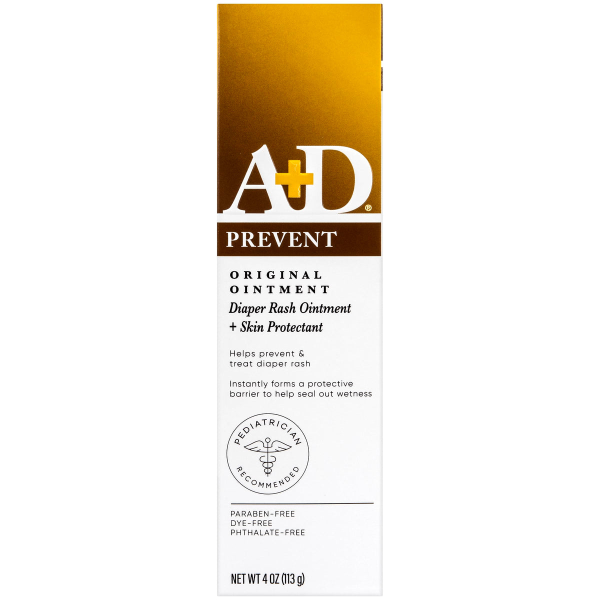 A+D Prevent + Heal Diaper Rash Ointment, With Vitamins A & D - 4 oz Tube Jansha Store