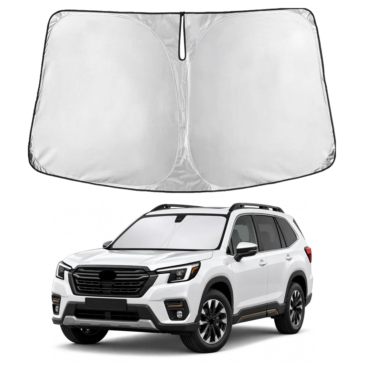 Autovir Windshield Sun Shade, Foldable Car Window Shades, 280T Visor Shade Jansha Store
