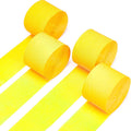 PartyWoo Yellow Crepe Paper Streamers 4pcs 328 FT Yellow Streamers Jansha Store