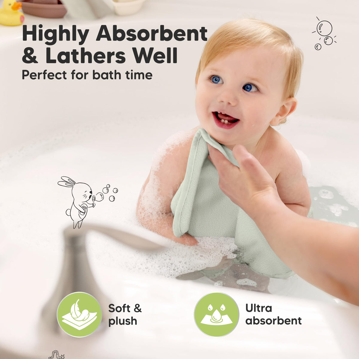 6-Pack Baby Washcloths, Soft Absorbent Washcloths for Face, Body (Rosy) Jansha Store