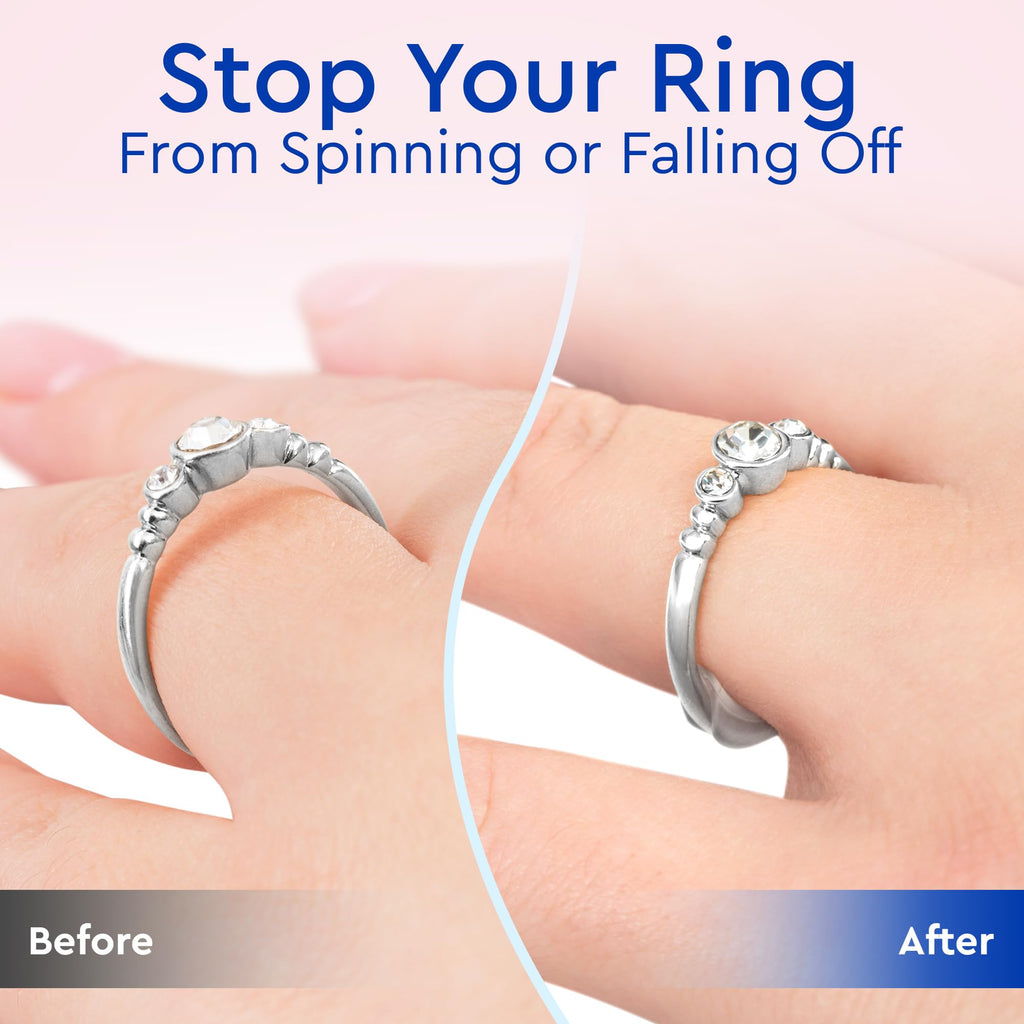 Ring Sizers for Loose Rings – Clip Ring Adjusters in 8 Sizes, Fits Flat Bands Up to 8 mm, Invisible Ring Guards for Women & Men Jansha Store