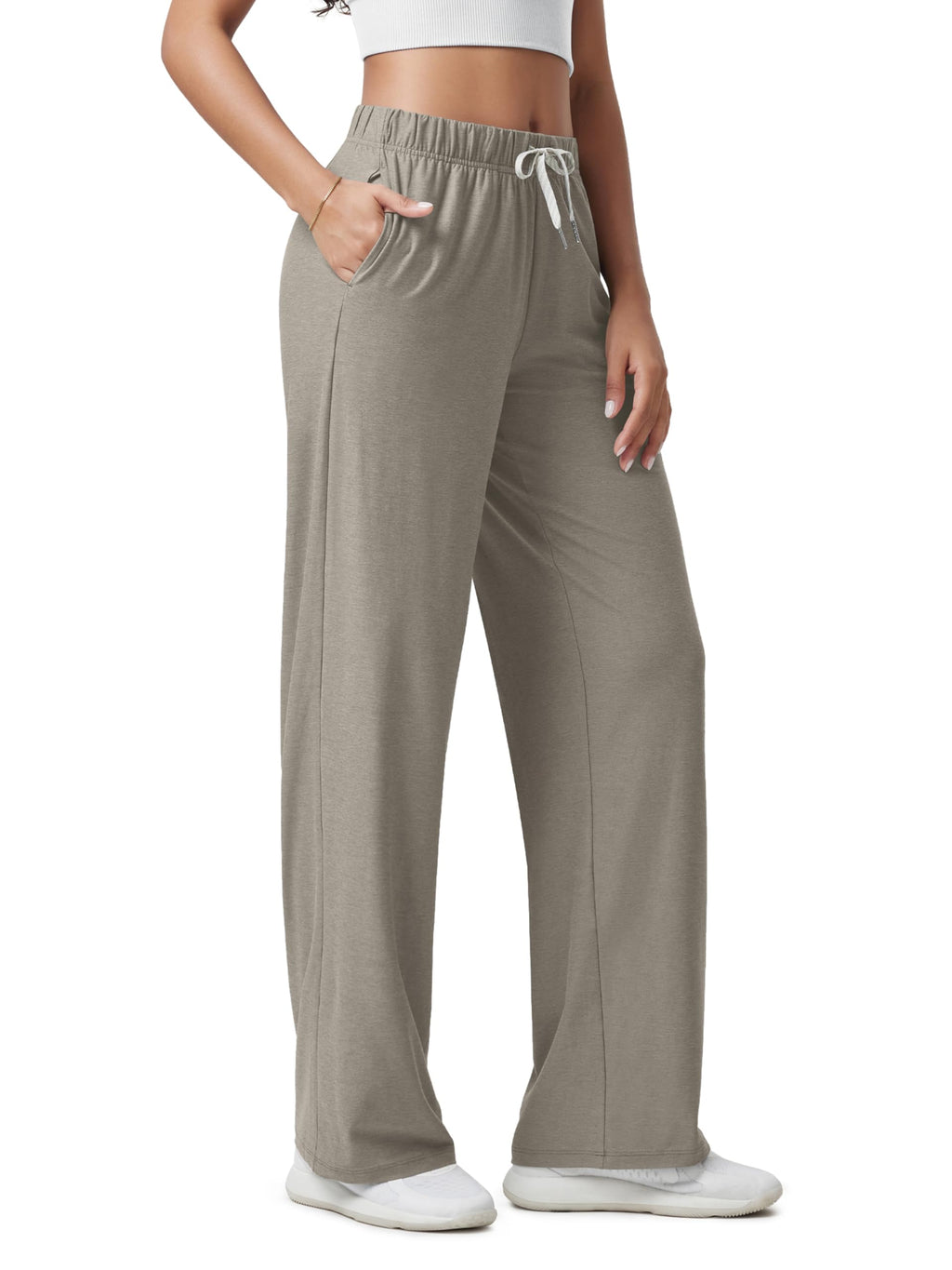 ODODOS Women's Straight Leg Pants Ultra Soft odSTRATUM Tech Relaxed Casual Pajama Lounge Pants with Pockets-27/29/31 Inseam Jansha Store