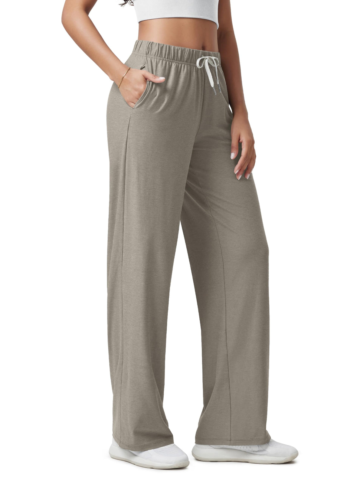 ODODOS Women's Straight Leg Pants Ultra Soft odSTRATUM Tech Relaxed Casual Pajama Lounge Pants with Pockets-27/29/31 Inseam Jansha Store