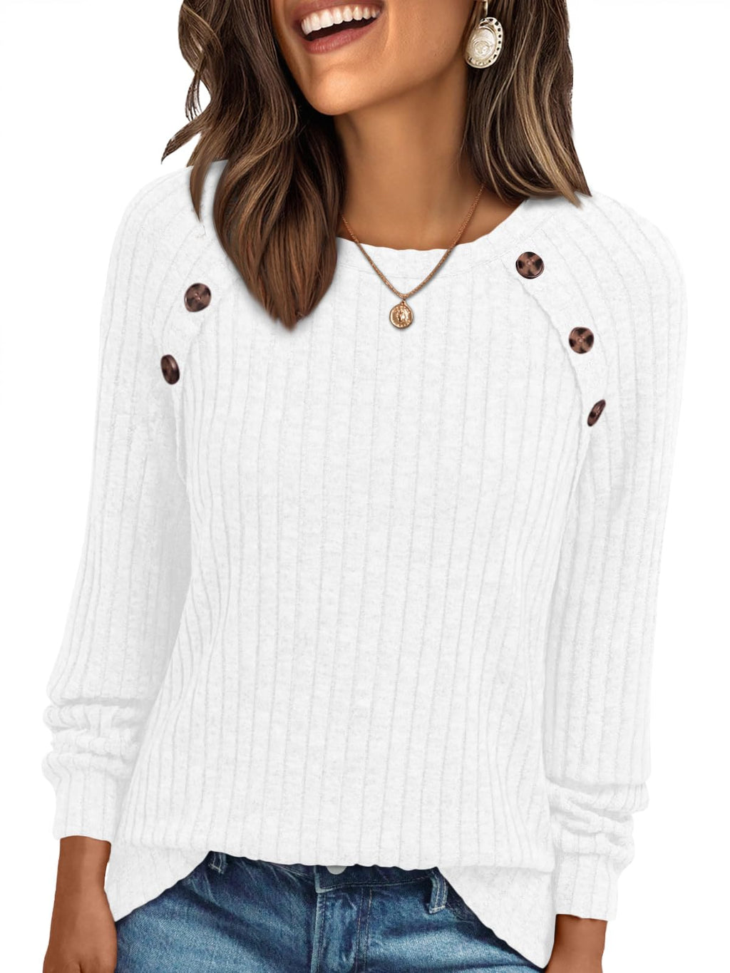 AUTOMET Womens Long Sleeve Shirts Fall Sweaters Business Casual Tops Blouse Jansha Store