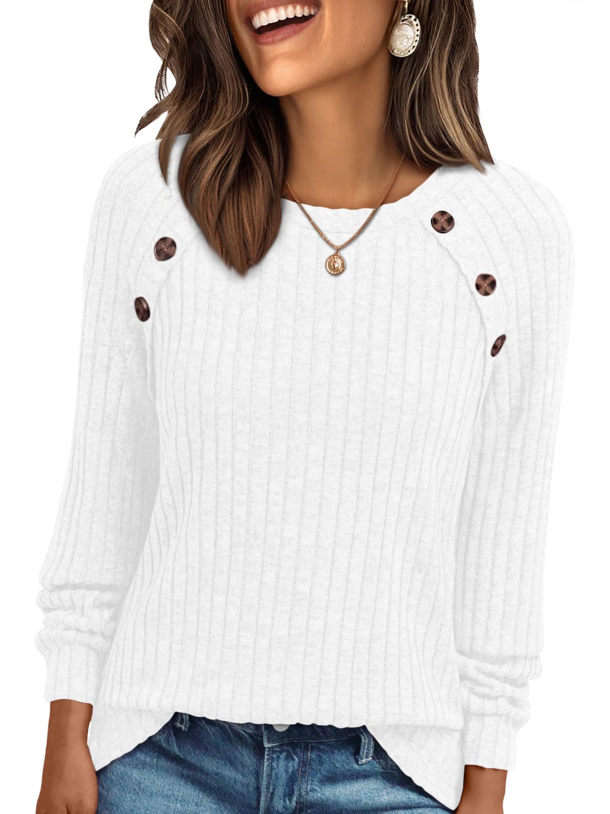 AUTOMET Womens Long Sleeve Shirts Fall Sweaters Business Casual Tops Blouse Jansha Store