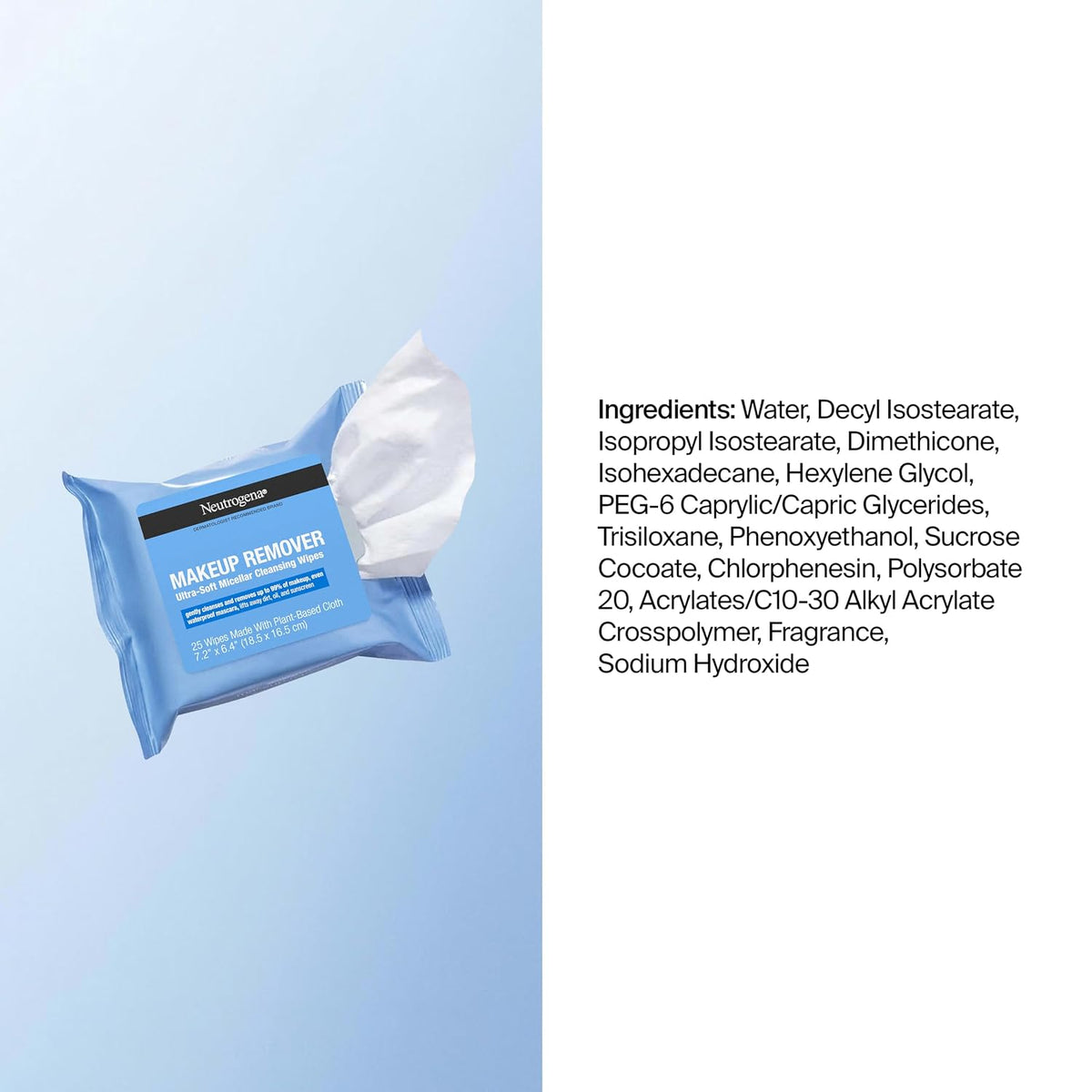 Neutrogena Makeup Remover Micellar Wipes, 2 Pack of 25 Ct Jansha Store