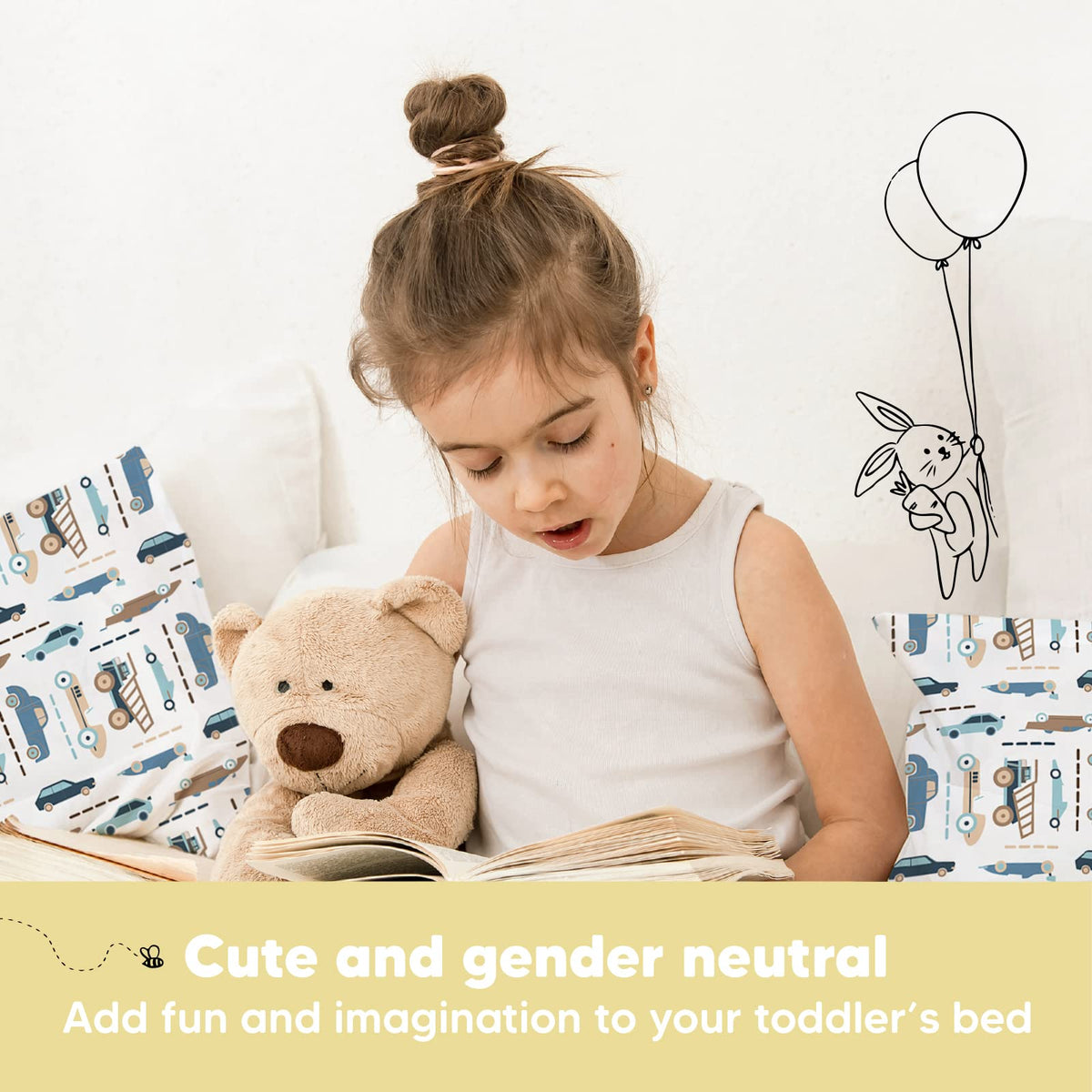 Toddler Pillow with Pillowcase, 13x18 My Little Dreamy Pillow (Flora Vale) Jansha Store