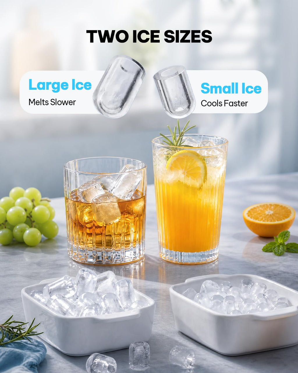 Silonn Ice Maker Countertop, Portable Ice Machine with Carry Handle, Self-Cleaning Ice Makers with Basket and Scoop, 9 Cubes in 6 Mins, 26 lbs per Day, Ideal for Home, Kitchen, Camping, RV Jansha Store