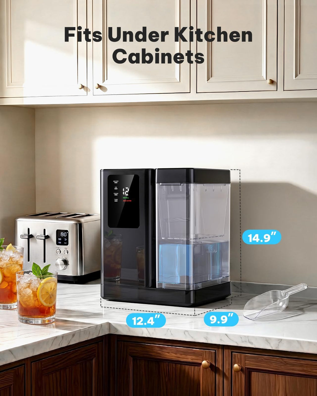 Silonn Nugget Ice Maker, Smart Countertop Ice Machine with APP & Voice Control, Self-Cleaning, 44lbs/24H Soft Chewable Sonic Ice, 3L Tank, for Home Kitchen & Party Jansha Store