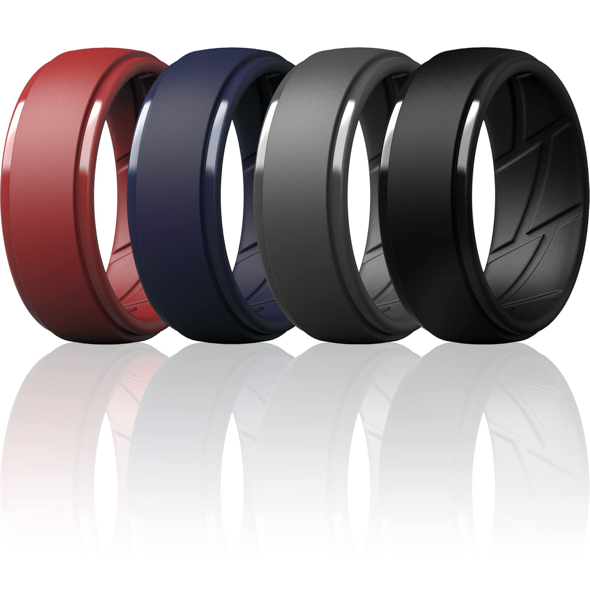 ThunderFit Men's Silicone Rings, Breathable Rubber Bands, 10mm Wide Jansha Store
