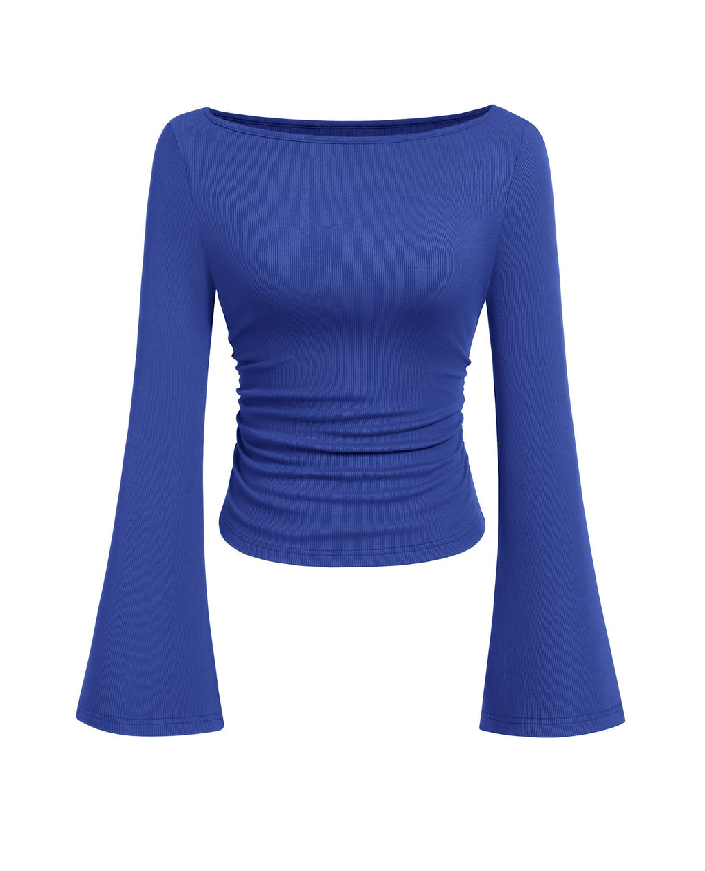 PRETTYGARDEN Womens Bell Long Sleeve Ribbed Knit Tops Jansha Store