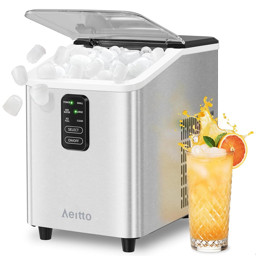 Aeitto Ice Maker Countertop 26lbs/24H Ice Makers Ready in 6-Min 8 Ice Cubes Jansha Store