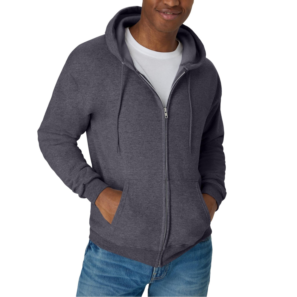 Hanes Men's Zip-up Hoodie, Ecosmart Fleece Full-zip Hoodie for Men, Hooded Sweatshirt Jansha Store