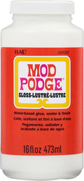 Mod Podge Gloss Sealer, Glue & Finish: All-in-One Craft Solution- Quick Dry, Easy Clean, for Wood, Paper, Fabric & More. Non-Toxic - Craft with Confidence, Made in USA, 16 oz., Pack of 1 Jansha Store