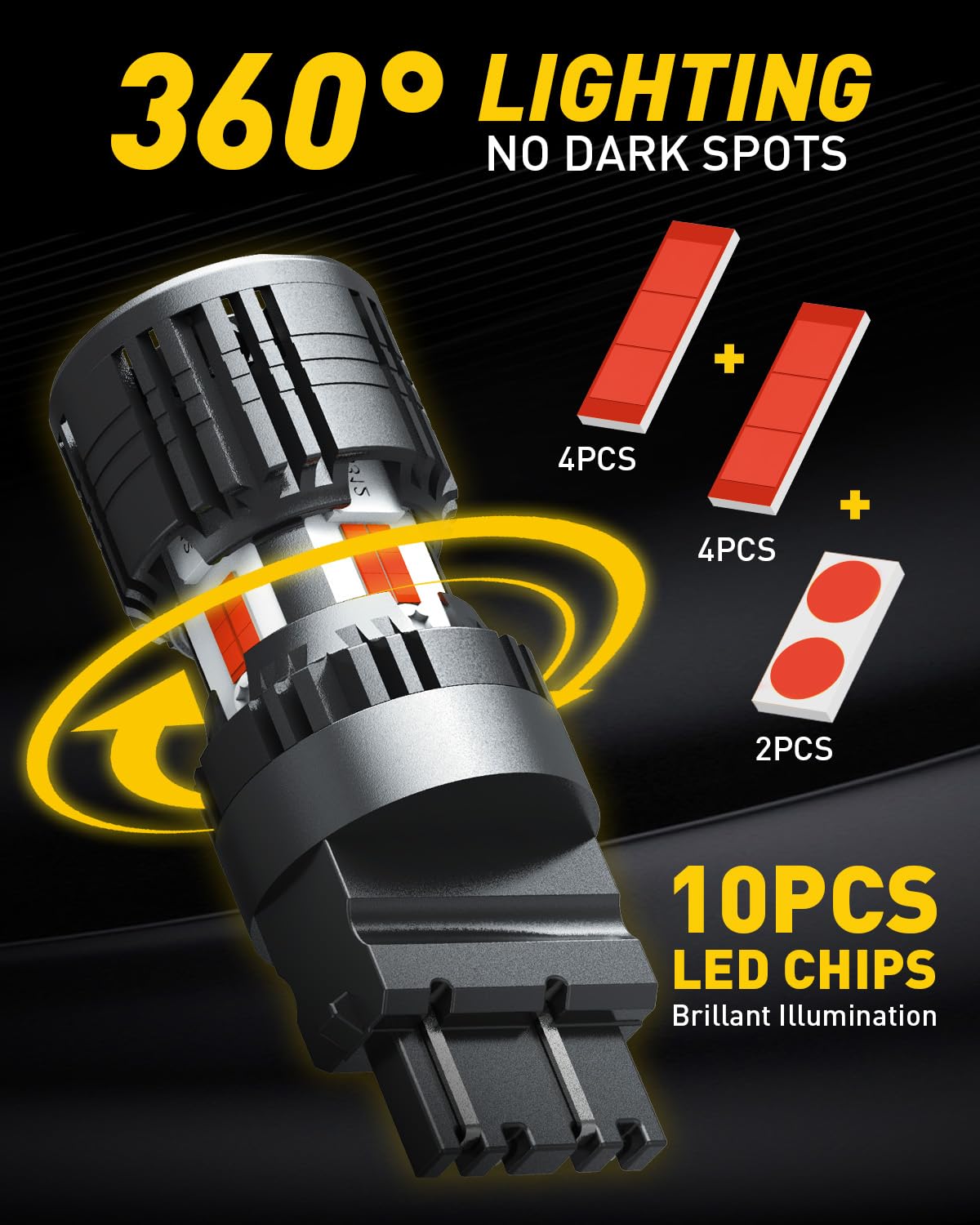 AUXITO 912 921 LED Bulb for Backup Light Reverse Lights High Power 2835 15-SMD Chipsets Error Free T15 906 922 W16W Bulbs, 6000K White, Automotive Light Bulbs (Upgraded, Pack of 2) Jansha Store