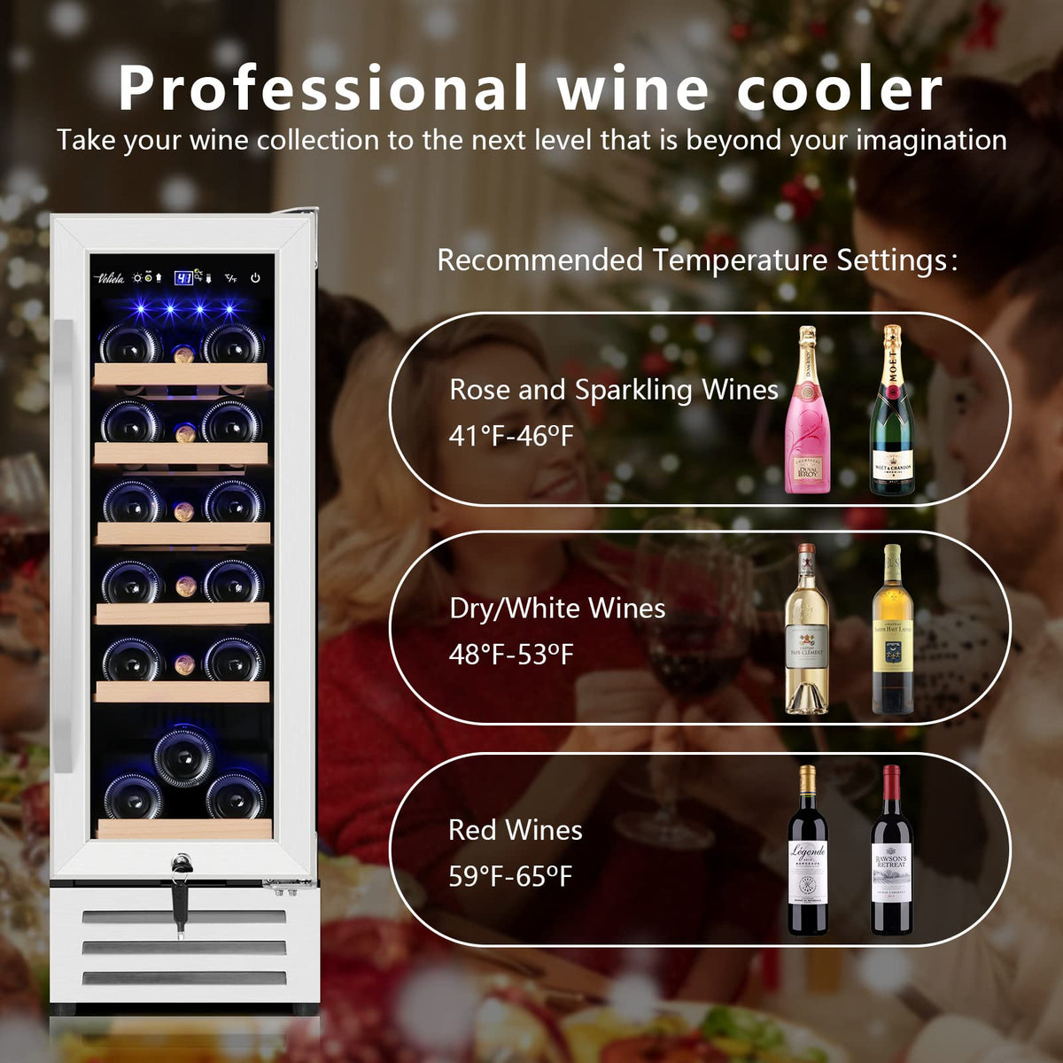 24 Inch Upgraded Dual Zone Wine and Beverage Refrigerator Cooler Jansha Store