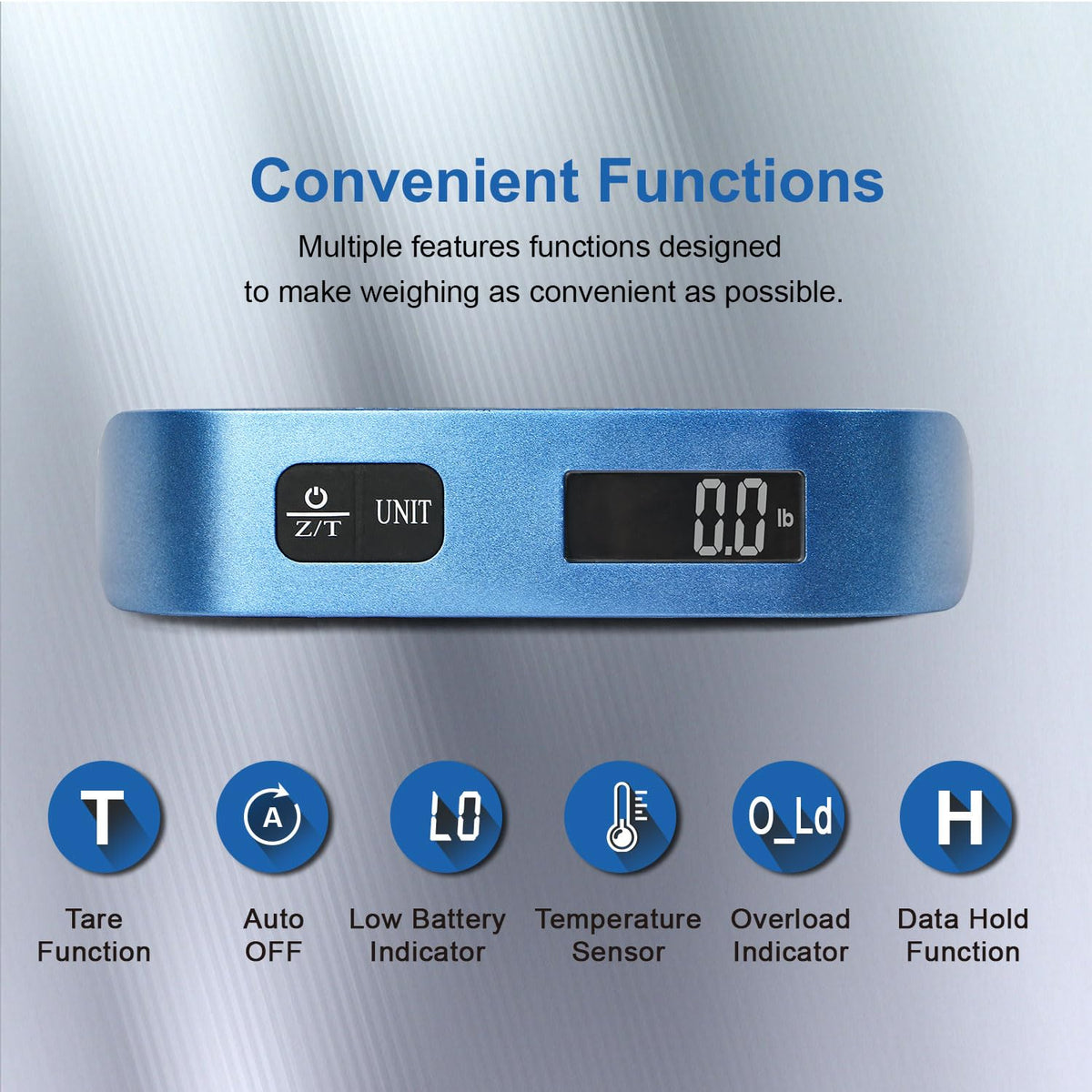 travel inspira Digital Luggage Scale – Portable Hanging Suitcase Weight Scale for Travel, 110 lb Capacity, Backlit LCD Display, Prevents Airport Overweight Fees, Battery Included Jansha Store