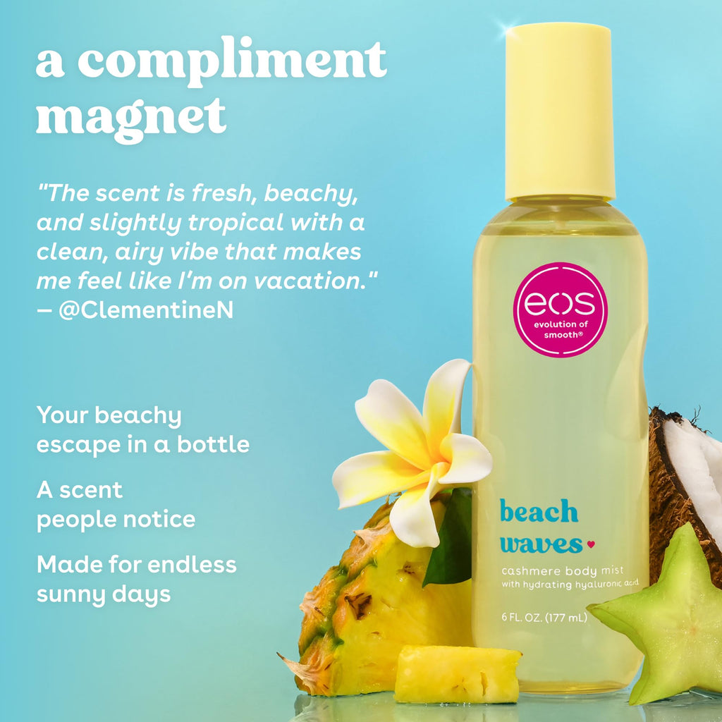 eos Cashmere Body Mist, Toasted Marshmallow, Toasted Vanilla, Sweet Marshmallow, Hair Mist, Body Spray for Women Moisturizing, Hyaluronic Acid, Vanilla Body Spray, Vegan, Cruelty-free, 6 fl oz Jansha Store