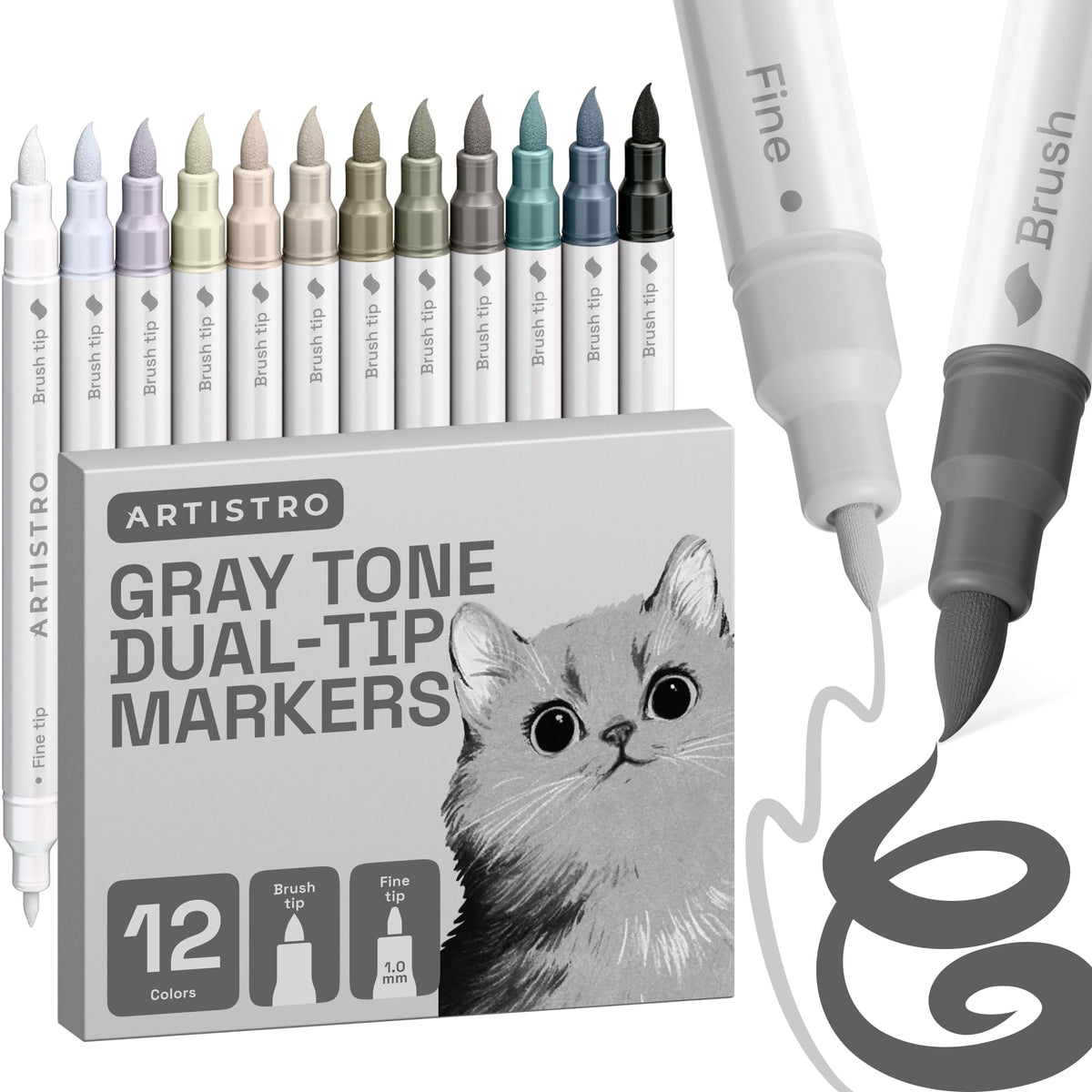 ARTISTRO 36 Multicolor Dual-Tip Acrylic Paint Marker Pens for Drawing Jansha Store