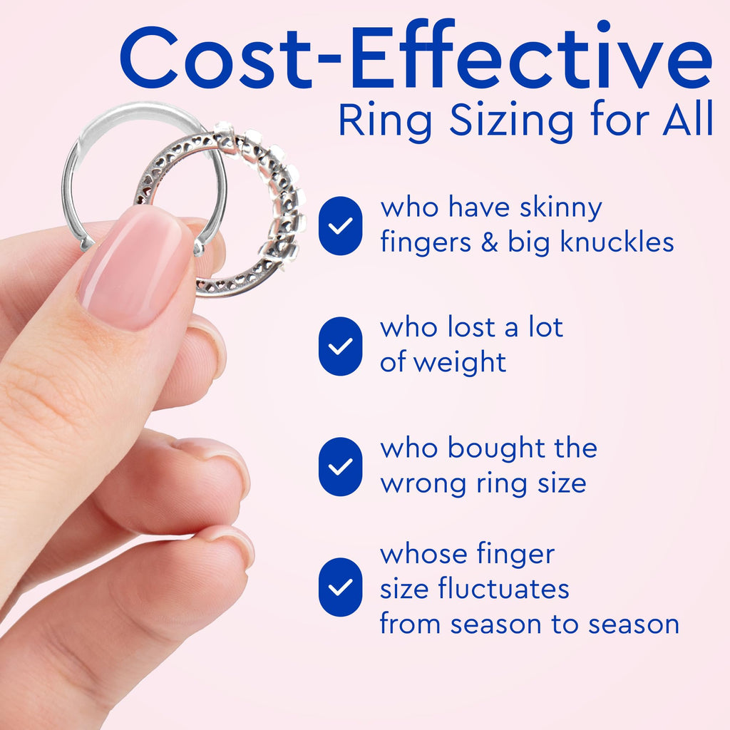 Ring Sizers for Loose Rings – Clip Ring Adjusters in 8 Sizes, Fits Flat Bands Up to 8 mm, Invisible Ring Guards for Women & Men Jansha Store