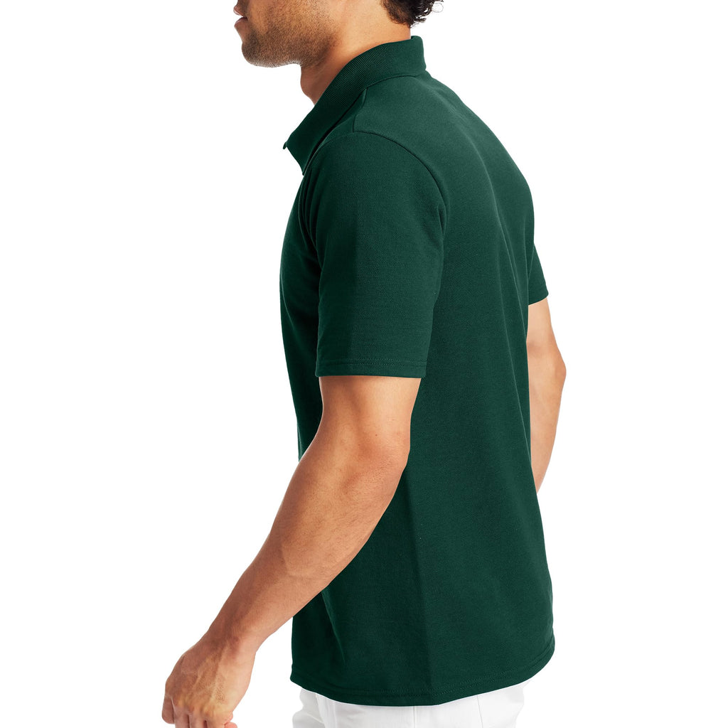 Hanes Men’s X-Temp Short Sleeve Polo Shirt, Midweight Men's Shirt Jansha Store