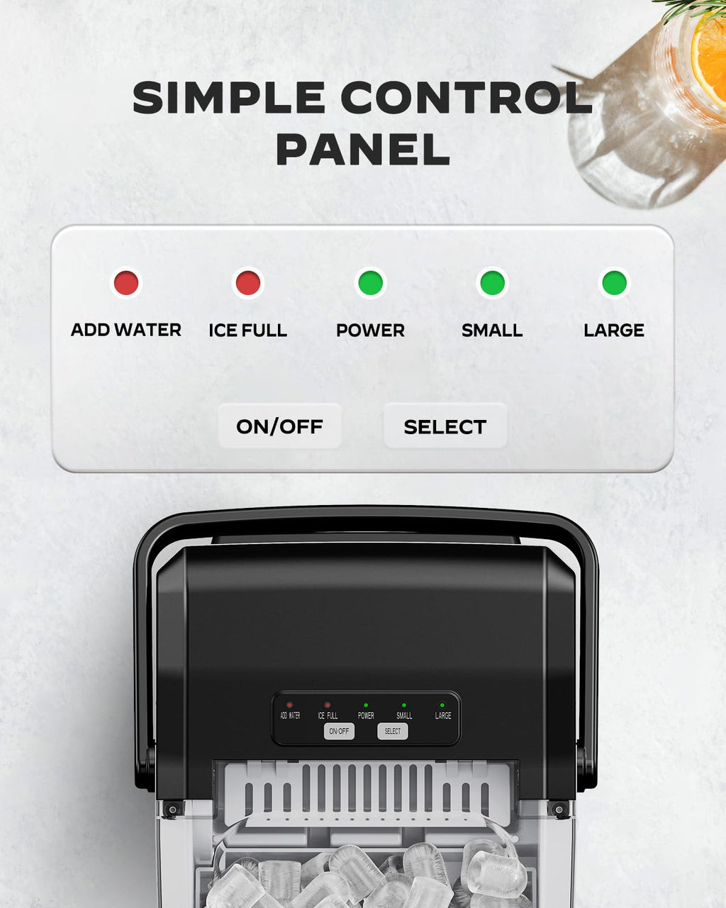 Silonn Ice Maker Countertop, 9 Cubes Ready in 6 Mins, 26lbs in 24Hrs, Self-Cleaning Ice Machine with Ice Scoop and Basket, 2 Sizes of Bullet Ice for Home Kitchen Office Bar Party Jansha Store