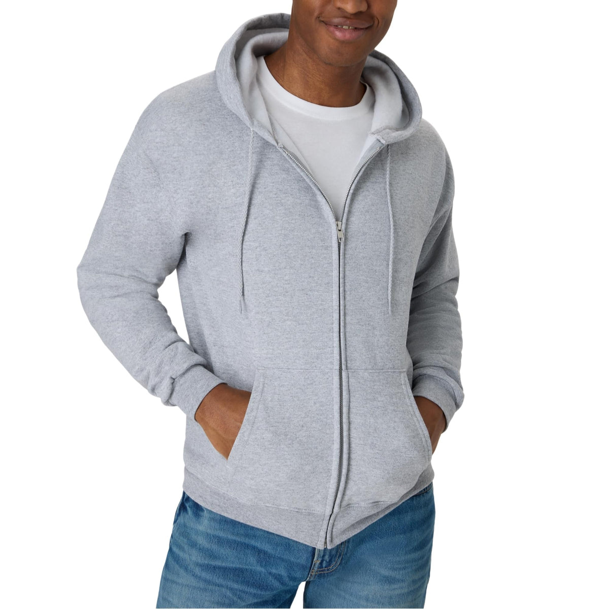 Hanes Men's Zip-up Hoodie, Ecosmart Fleece Full-zip Hoodie for Men, Hooded Sweatshirt Jansha Store