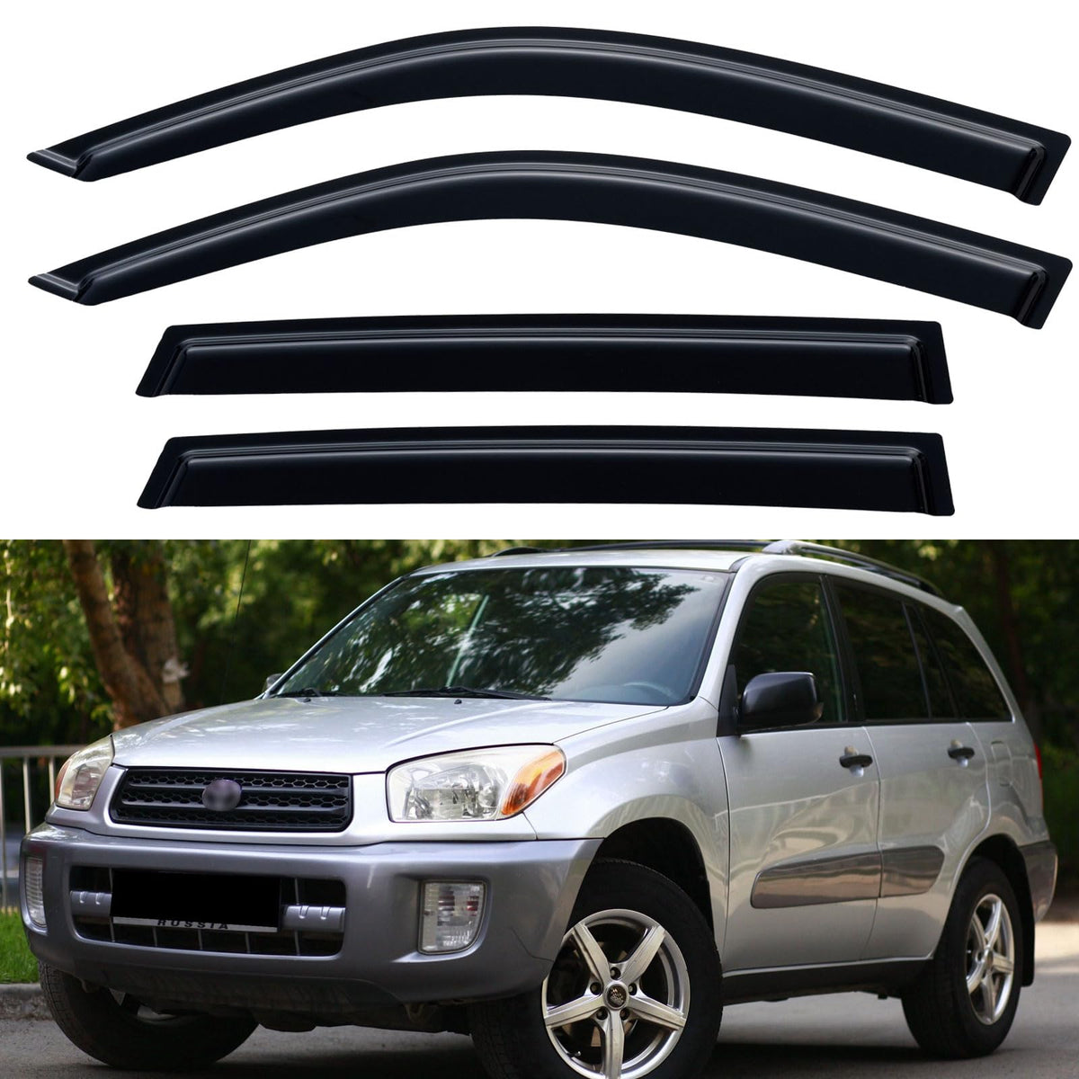 Window Visors Rain Guards for 2015-2026 Ford F150 Crew/SuperCrew Cab Jansha Store